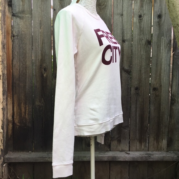 Freecity Woman S Small Top Sweatshirt Powder Pink - Picture 4 of 12